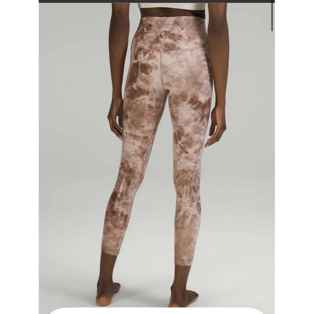 Lululemon Align High-Rise Diamond Dye Misty Shell Cacao Diffuse Dot Foil